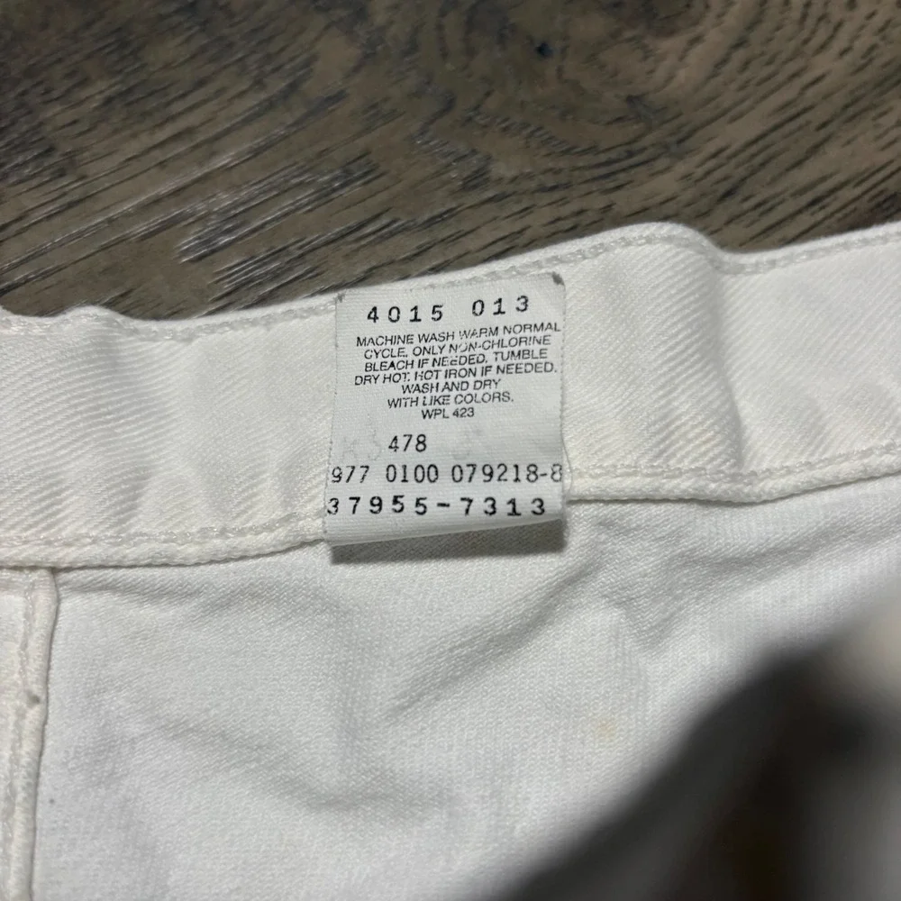 Levis Denim Shorts Women 11‎ White Good Vintage High Waisted 100% Cotton 4015